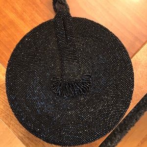 Vintage Black Beaded Dress Bag